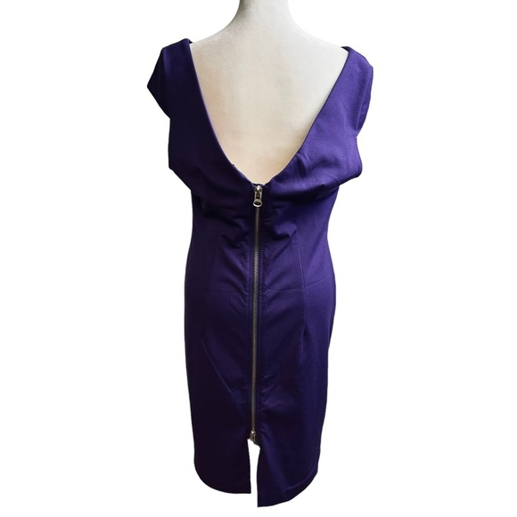 BB DAKOTA - M - Purple Cap Sleeve Sheath Dress - Picture 3 of 7